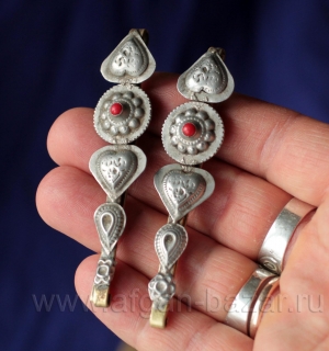 Пара заколок для волос. Афганистан, народность Хазара,  20 в.