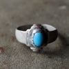 Афганский племенной перстень с голубым стеклом. Афганистан, народность Хазара, 2