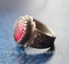 Афганский перстень с чернью и богемским стеклом (Kuchi Tribal Ring)
