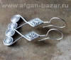Серьги в казахском стиле. Afghan Vintage Kazakh Stile Tribal Earrings