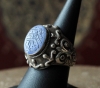 Уникальный серебряный афганский перстень с лазуритовой мастикой. Афганистан или 