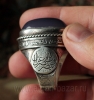Роскошный мужской перстень с халцедоном и каллиграфическими надписями - размер -