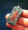 Александр Емельянов. кулон "Шакти". Медь, горячая перегородчатая эмаль