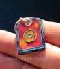 Александр Емельянов. кулон "Солнце". Медь, горячая перегородчатая эмаль