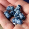 Африканские стеклянные бусины Кробо - African Ghana Krobo Beads. Лот из восьми б