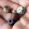 Винтажные африканские стеклянные бусины Кробо - African Ghana Krobo Beads. Лот и