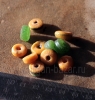 Африканские стеклянные бусины Кробо - African Ghana Krobo Beads. Лот из десяти п