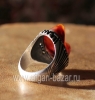 Винтажный иранский мужской перстень-талисман с глазковым агатом