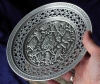 Чеканный поднос из меди. Иран, Исфахан, современная работа
