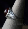 Винтажный перстень с сердоликом и изображением птицы. Турция, 20 в.
