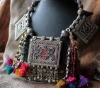 Старое кашмирское племенное колье с амулетами Тавиз (Tribal Kuchi Jewelry). Паки
