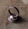 Перстень в бедуинском стиле с винтажной стеклянной бусиной. Выполнен по мотивам 