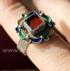 Старый марокканский перстень с горячей эмалью