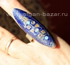 Традиционное мультанское кольцо с горячей эмалью - Old collectible Multan meenka