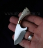 Карманный нож с костяной ручкой в кожаных ножнах. Турция современная работа