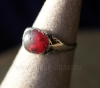 Старинный османский перстень с красным стеклом. Османская Империя, 19-20 вв.