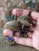 Старые племенные серьги - височные подвески (Kuchi tribal jewelry)