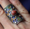 Марокканский перстень в алжирском стиле с горячей эмалью. Марокко, Тизнит, совре