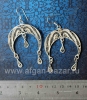 Филигранные серьги в виде амулета "Хеляль (полумесяц)