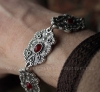 Браслет в восточном стиле из ювелирного сплава с посеребрением