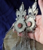 Лот из двух туркменских серебряных подвесок-амулетов "Адамлык" - части наголовно